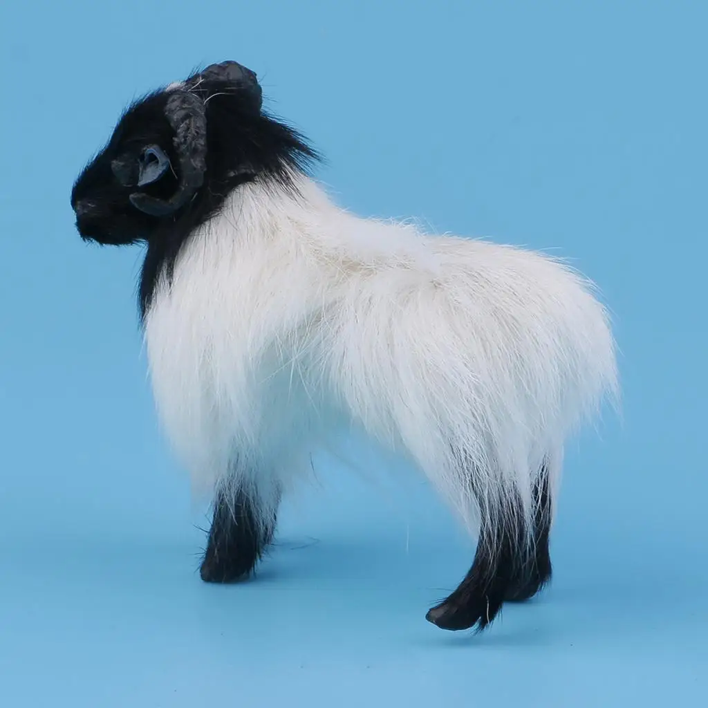 

Реалистичная статуя овцы, плюшевые миниатюрные игрушки, подарок, украшение