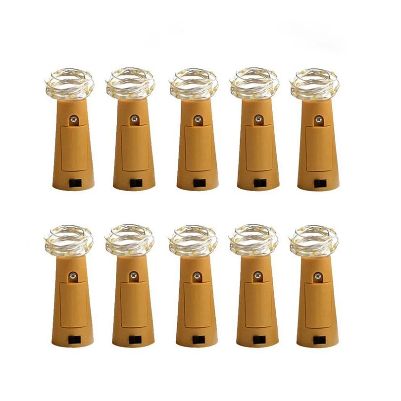 10pcs Battery Included Wine Bottle Cork Fairy Lights Christmas Decoration LED String Light for Room Home Party Holiday Decor