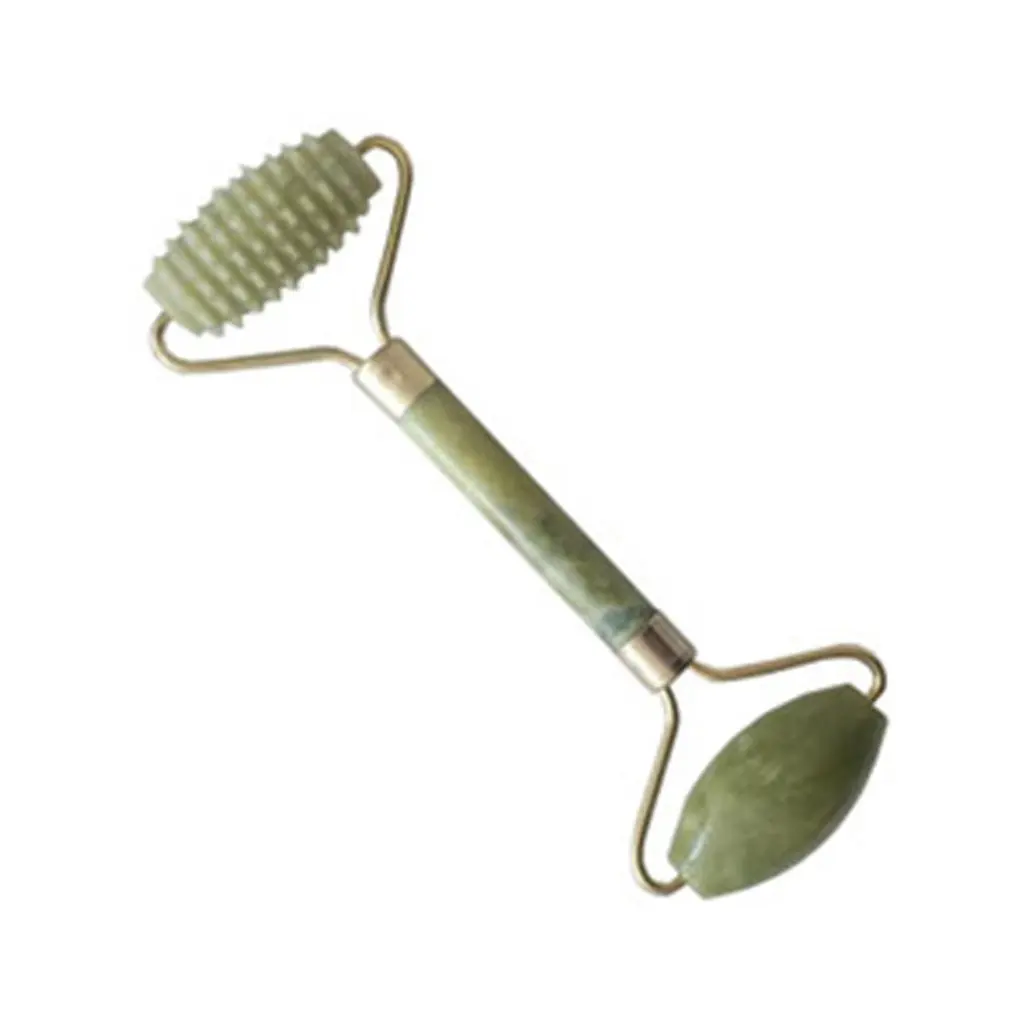 

1 шт. ролик для массажа лица с двумя насадками Нефритовый камень для подтяжки лица рук тела кожи глаз шеи тонкая Расслабляющая доска для поху...