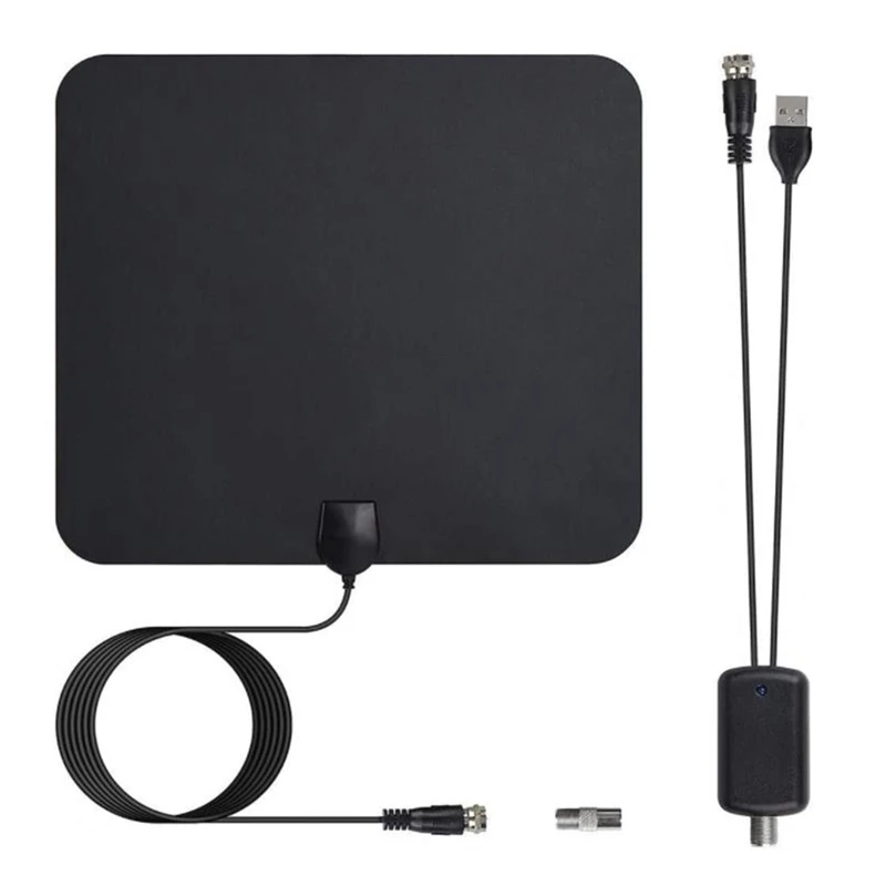 

TV Antenna, Amplified Digital HDTV Antenna, Support 4K 1080P HD VHF UHF Local Channels, 80 Miles Range with Amplifier