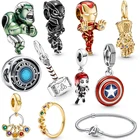 Женские Подвески из серебра 100% пробы, для браслета Pandora Plata De Ley 3 мм