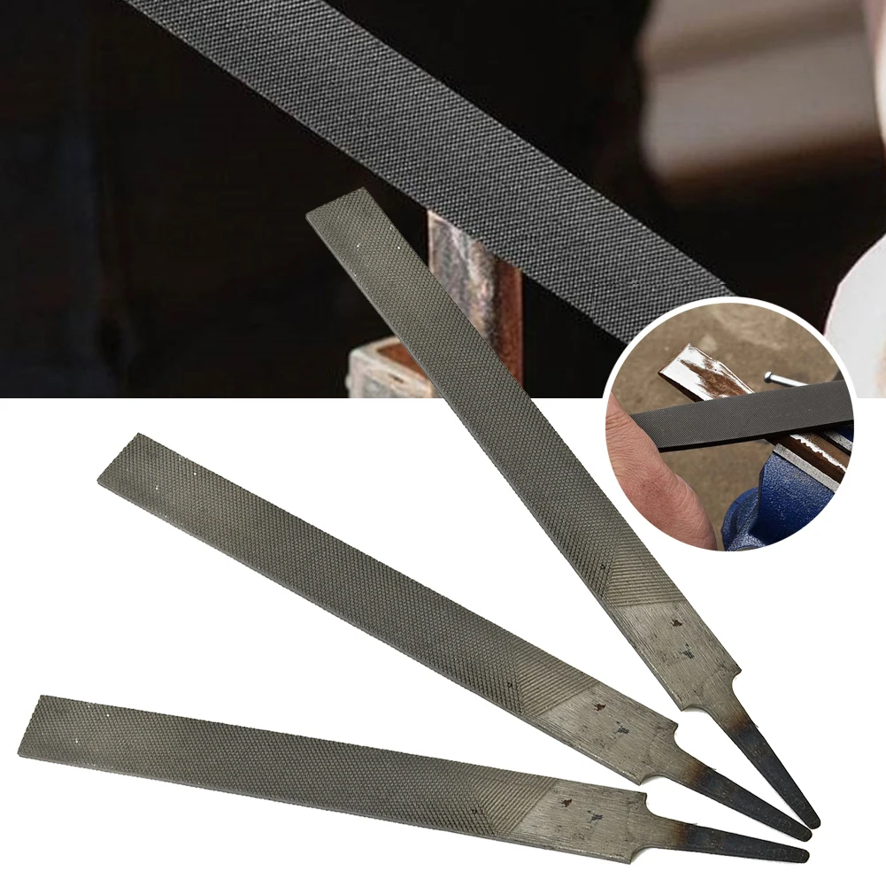 

3pcs Files For Metal 6Inch 150mm Flat Files Set Without Handle Steel Files Grinding Polishing Job Tools Sharp Hand Tools