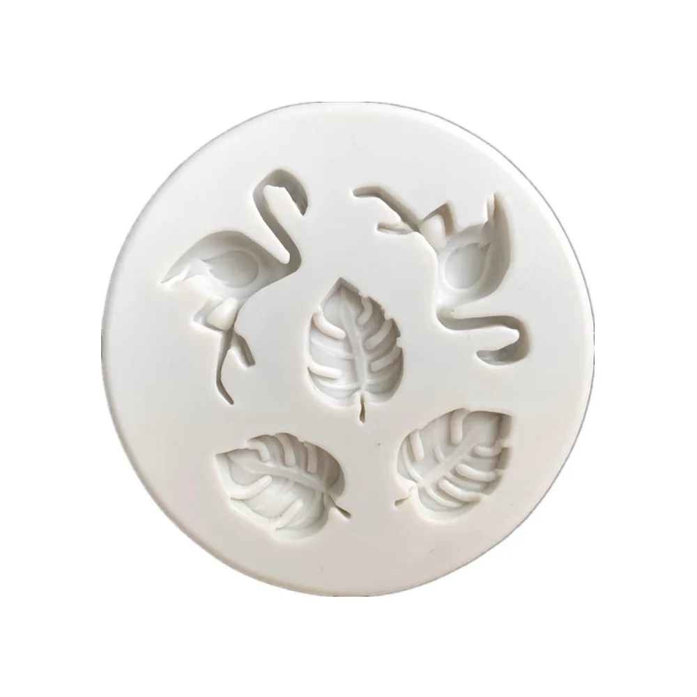 

Leaves Shape Silicone Baking Mold Flamingo Fondant Cake Decorating Tools