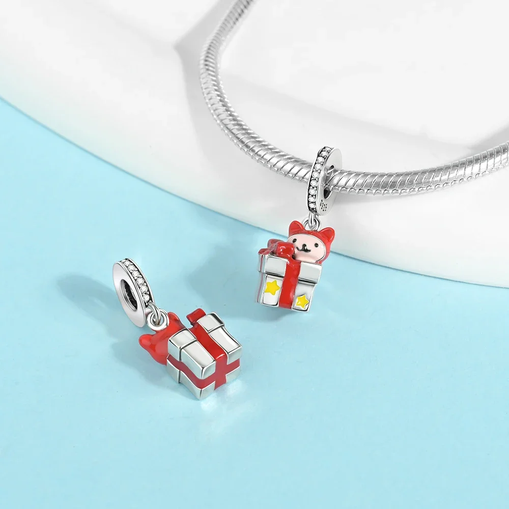 Ночное свечение подарочная коробка подвески из бисера стерлинговое серебро 925