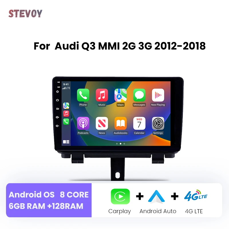 

1280*720 8G + 128G Carplay DSP Android 12,0 автомобильный DVD-плеер GPS WIFI Bluetooth 5,0 RDS Авторадио для Audi Q3 MMI 3G 2012-2018