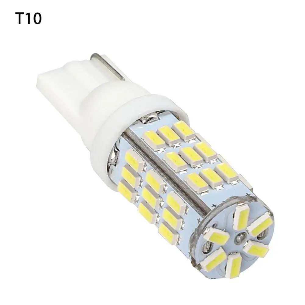 

20pcs Led Car Meter Light License Plate Light Bulbs Side Marker Parking Lamp Compatible For T10 42smd-1206 3020