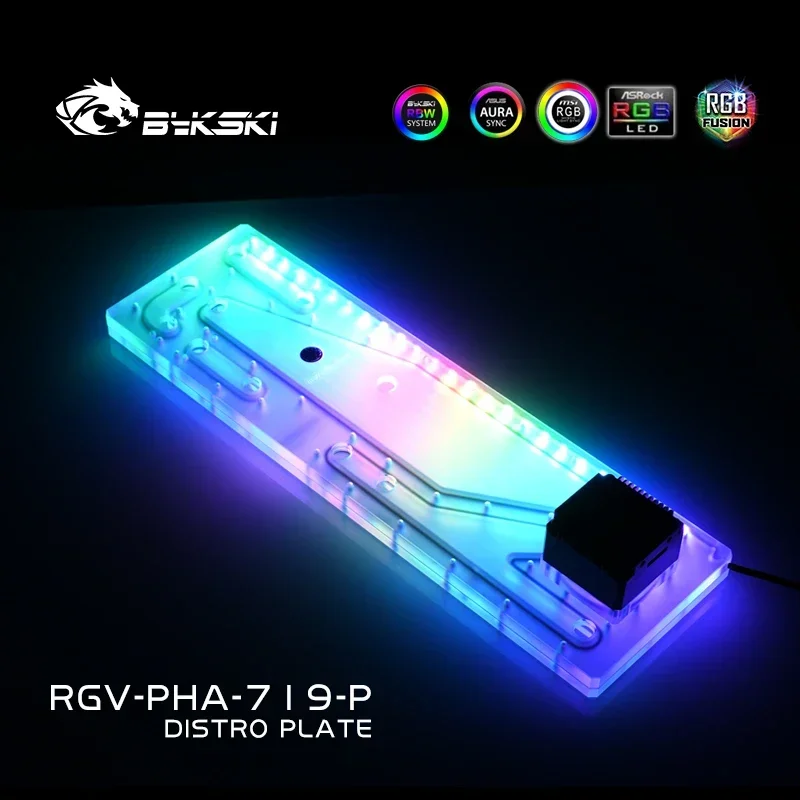 Фото Акриловый танк BYKSKI для корпуса компьютера PHANTEKS 719LTG/3PIN 5V D-RGB/комбинированного насоса DDC, решение для канала холодной воды №3