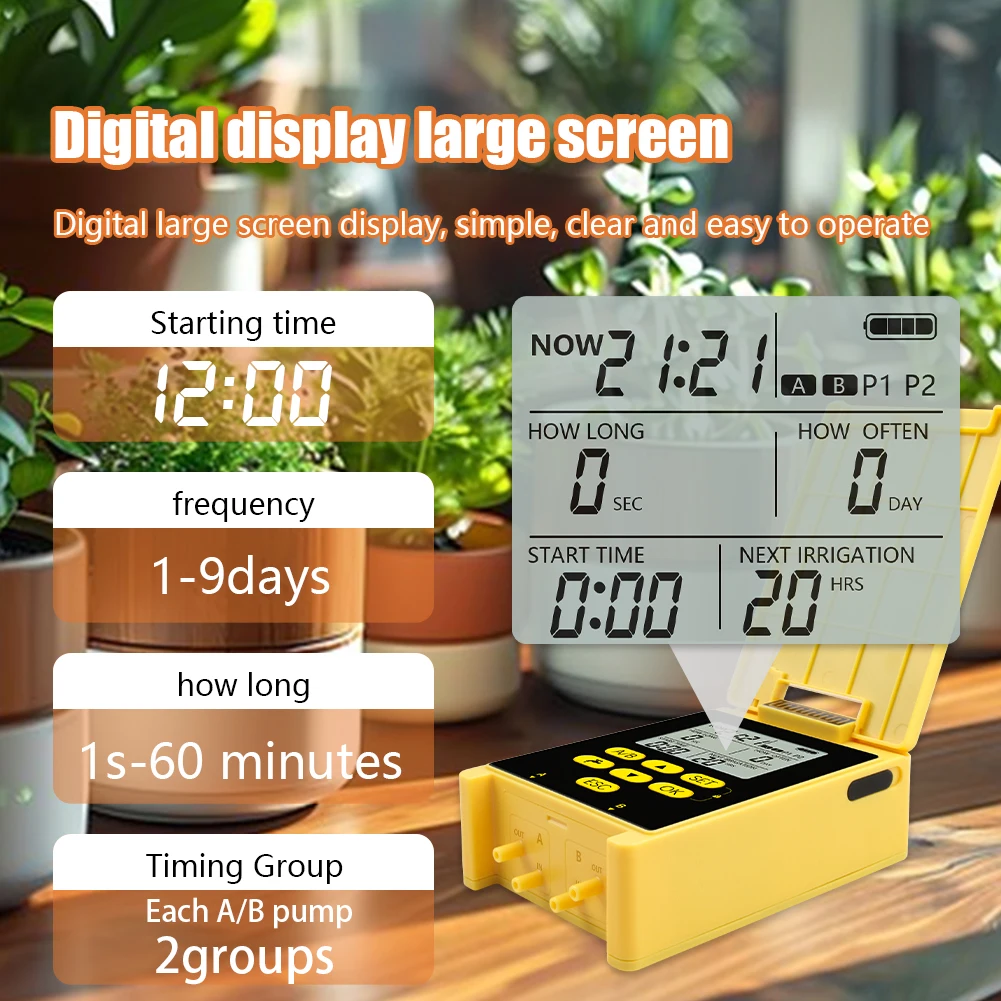 Yieryi умный солнечный таймер для орошения цифровой ЖК-дисплей автоматическая