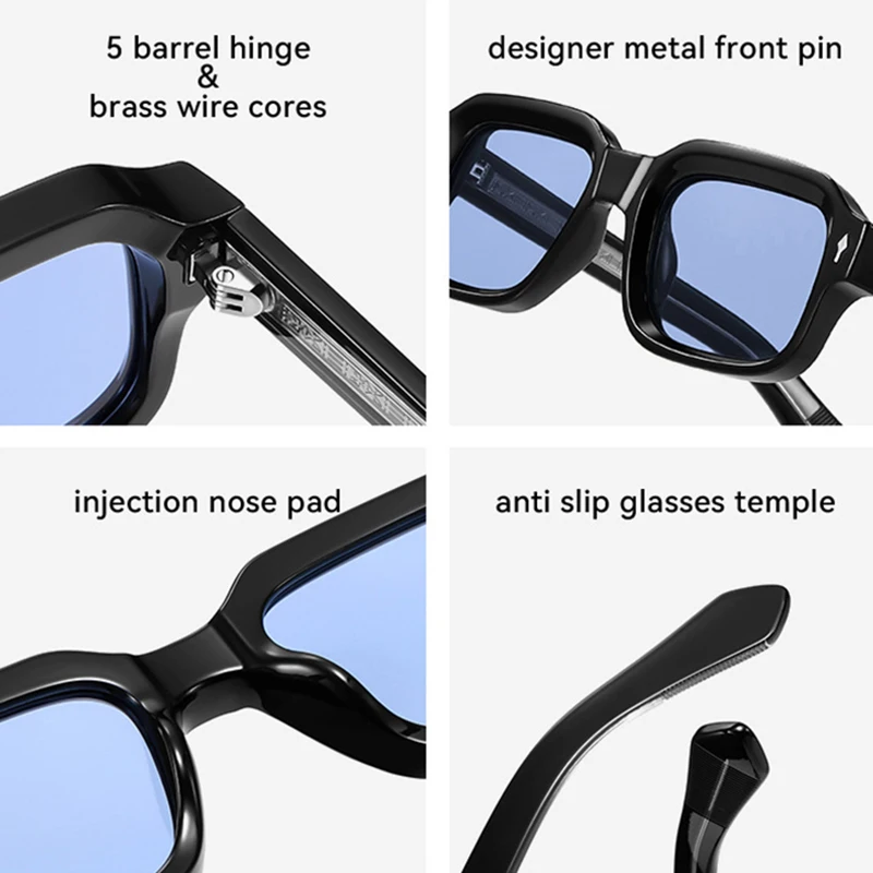 Женские и мужские квадратные очки SHAUNA роскошные поляризационные солнцезащитные