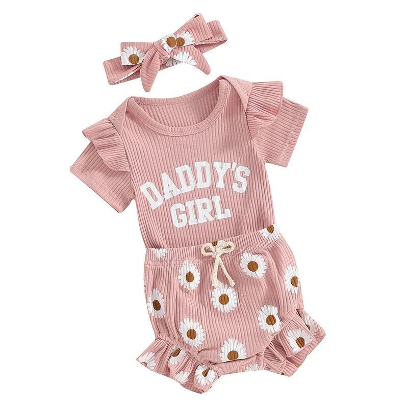 Детский комбинезон в рубчик Daddys летняя одежда для новорожденных девочек от 0 до 18