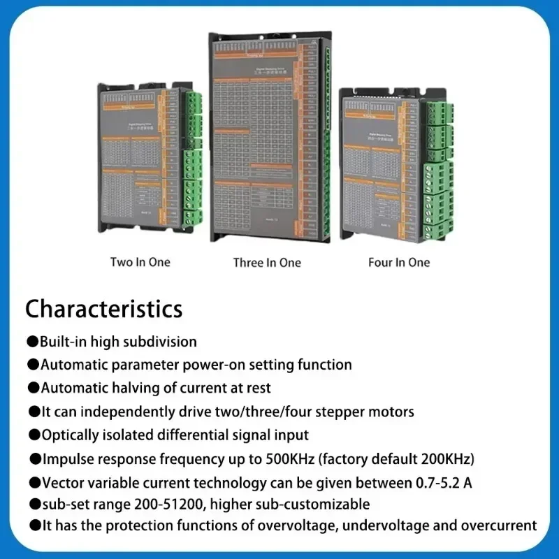 Шаговый драйвер 2-в-1/3-в-1/4в-1 Многов-1 Драйвер шагового двигателя с открытым
