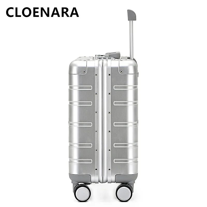 COLENARA High-quality Suitcase Men's Business Universal Wheel All Aluminum Magnesium Alloy Boarding Trolley Bags Ladies Luggage