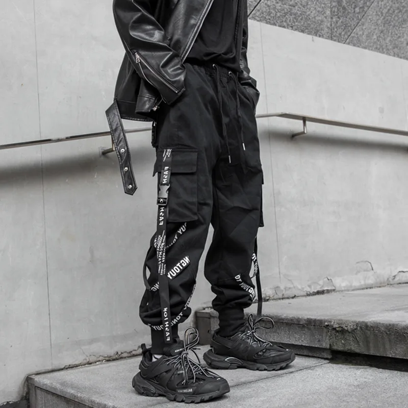 

GODLIKEU Streetwear Men's Multi Pockets Cargo Harem Pants Hip Hop Casual Male Track Pants Joggers Trousers