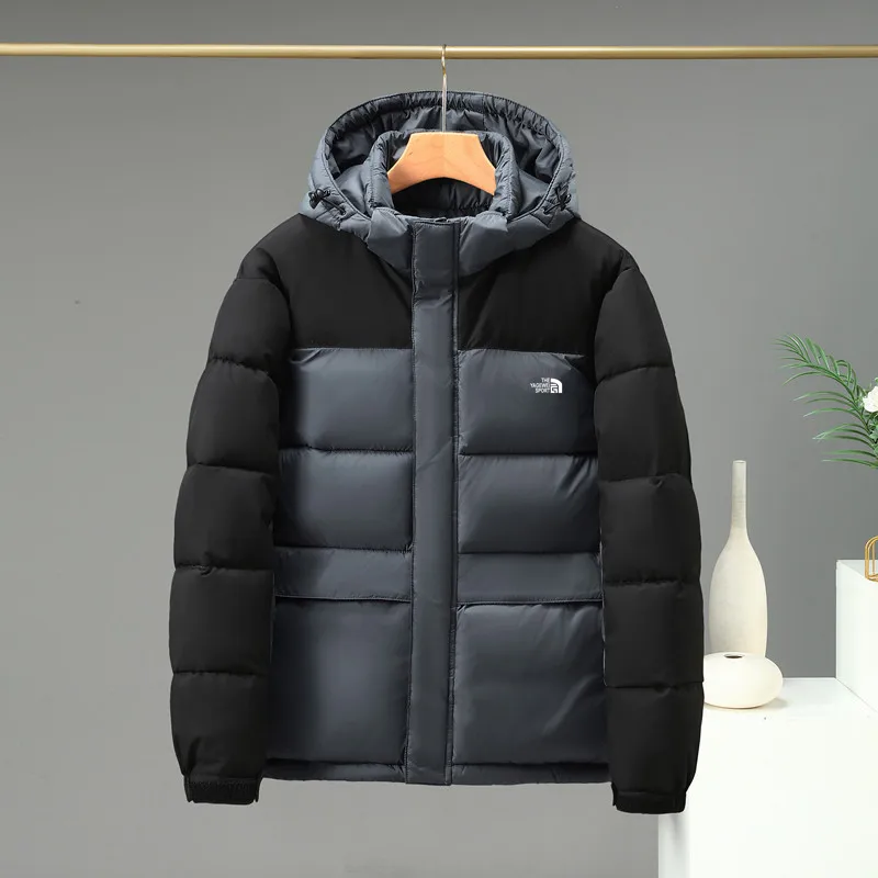 

Мужская зимняя стеганая куртка, толстая теплая куртка, Мужская модная уличная куртка, брендовая мужская классическая Повседневная куртка с капюшоном