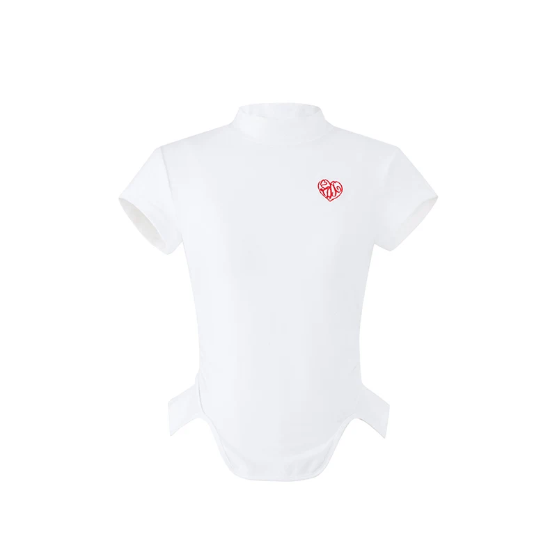 [Laluneduciel] LLDC Original Love Вышивка Плиссировка Нерегулярный разрез Подол Напіввысокий