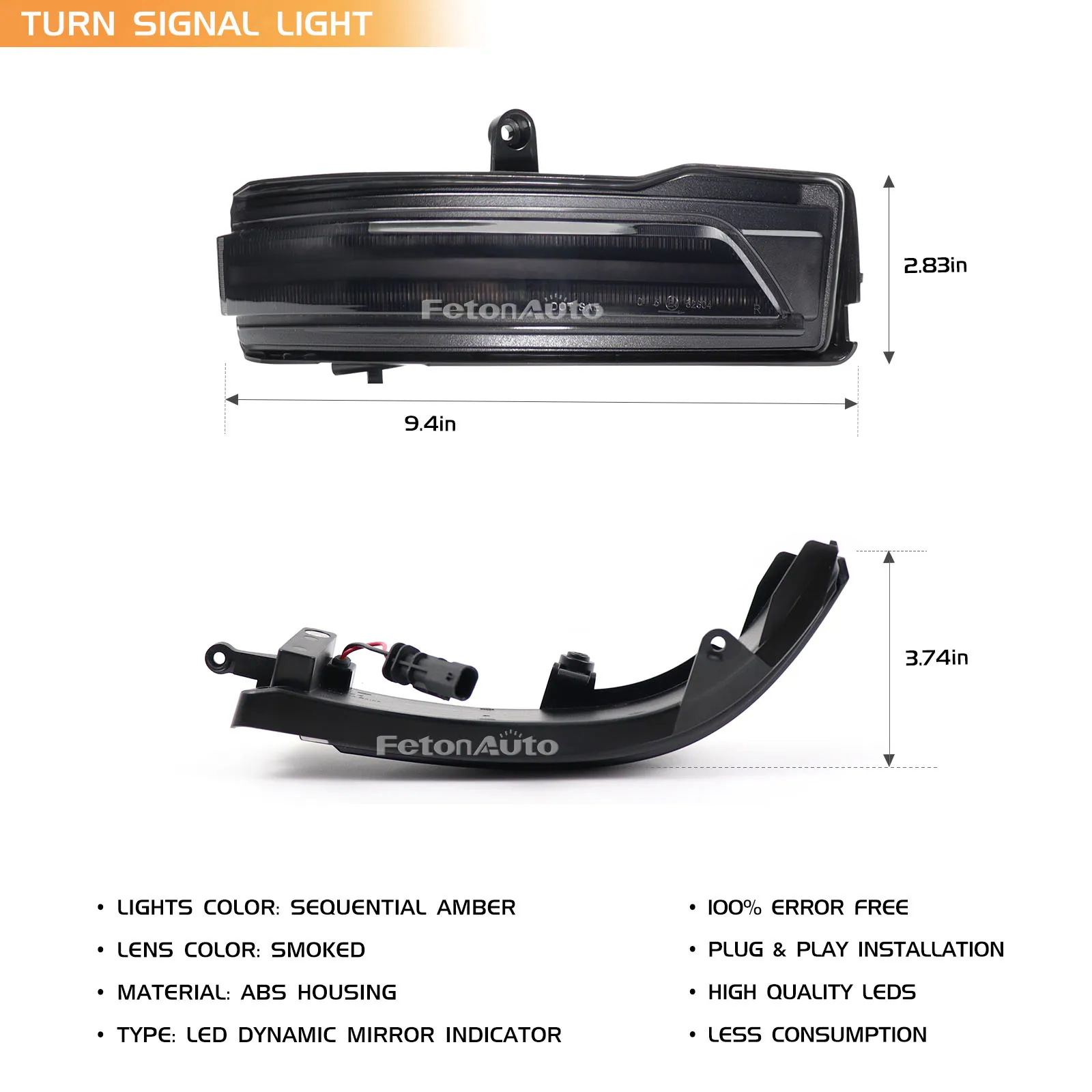 2 шт. Задний сигнал заднего вида для Dodge Ram 2019-2024