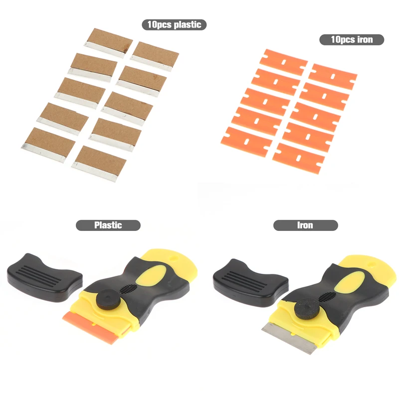 

New Car Window Glass Sticker Clean Scraper Blade Glue Squeegee Remover Cleaner