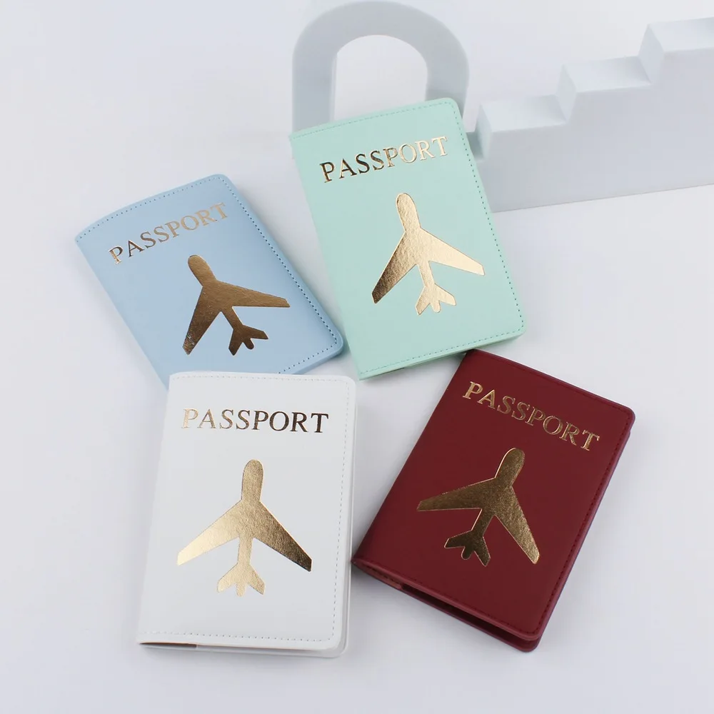 New Simple Fashion Map Passport Cover Letter Women Men Travel Wedding Passport Cover Holder Travel Case Unisex images - 6
