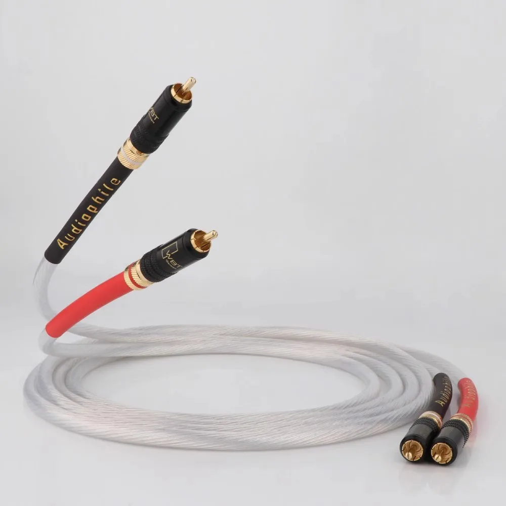 Голландский 12-ядерный 7N OCC серебряный аудио CD плеер аудиокабель HIFI Двойной RCA