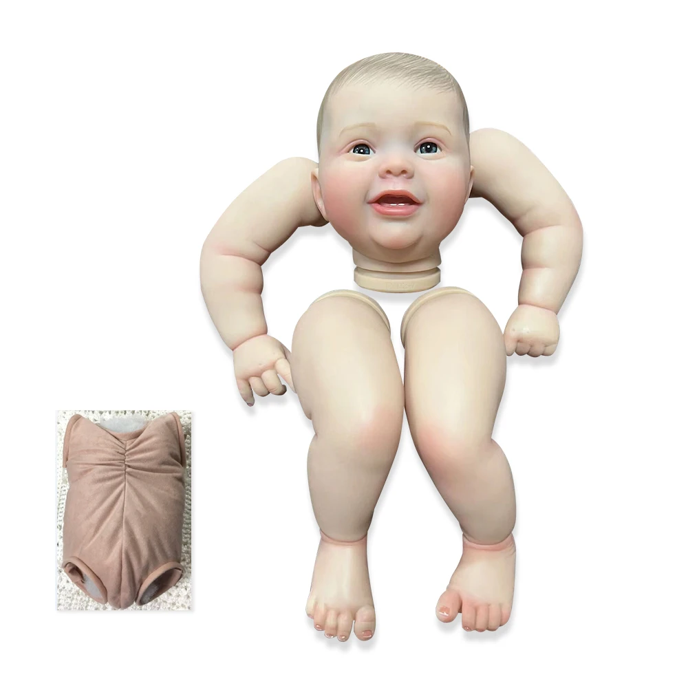 NPK 24inch Finished Reborn Doll Size Already Painted Kodi Lifelike Soft Touch Flexible finished Doll Parts with Body and eyes