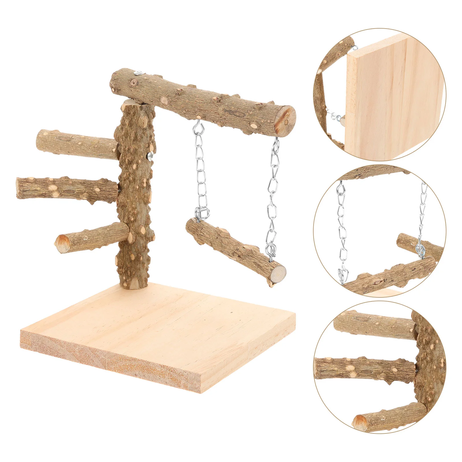 

Parakeet Cage Accessories Parrot Stand Decorative Toy Bird Perches Wooden Stands For Parrots Office