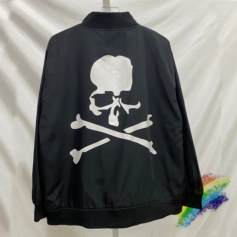 

Skull Mastermind World Varsity Jacket Men Women Top Version 2022fw Leather Sleeve Baseball Jacket