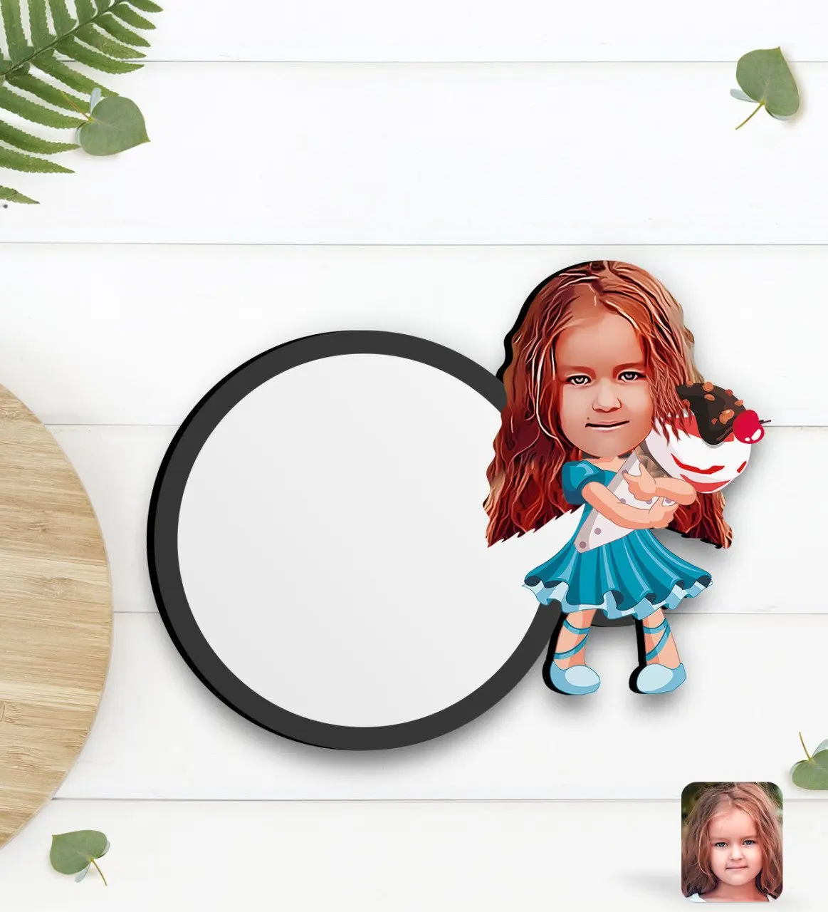 

Персонализированный женский ребенок карикатура деревянной чашки altlığhi-15