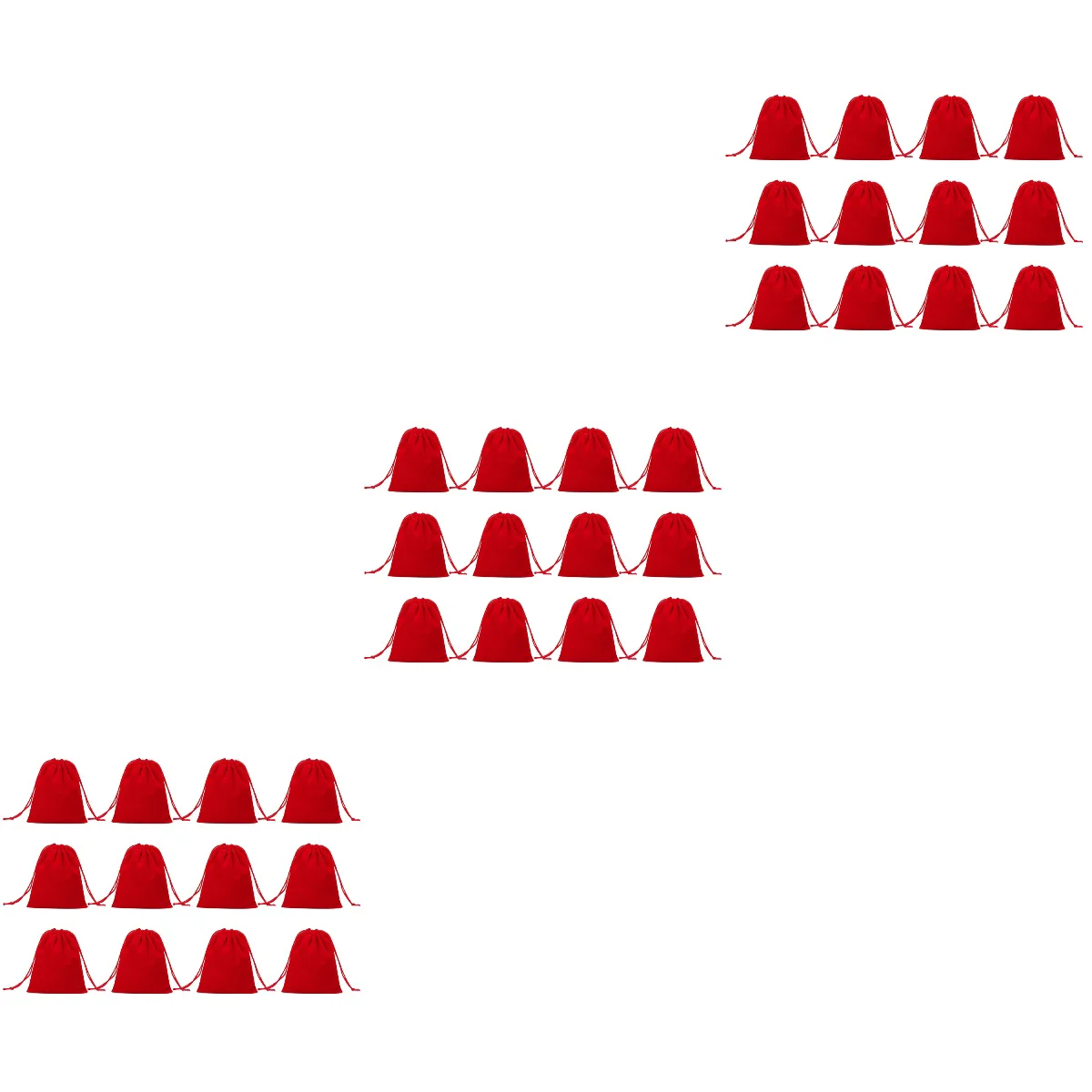 150  9cm Red Plush Drawstring Bag Storage Pouches Luxury Drawstring Gift Wedding Gift Packing Bag Accessary