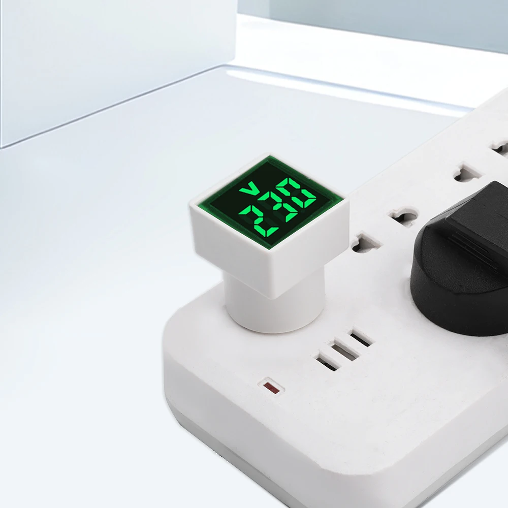 50-500V LED Cyfrowy woltomierz Amperomierz Mini Euro Plug Tester napięcia Monitor Miernik i prądu Detektor Woltomierz Wskaźnik