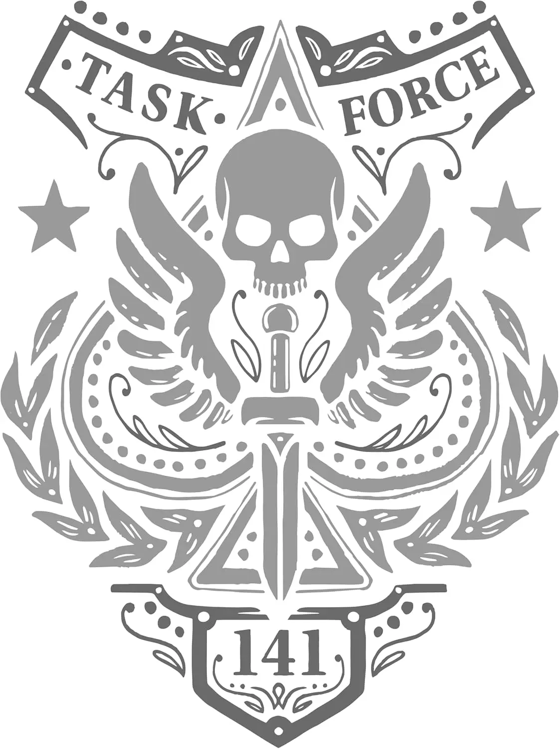 Мужская и женская футболка Call of Duty Modern Warfare 2 Classic Task Force 141 из хлопка