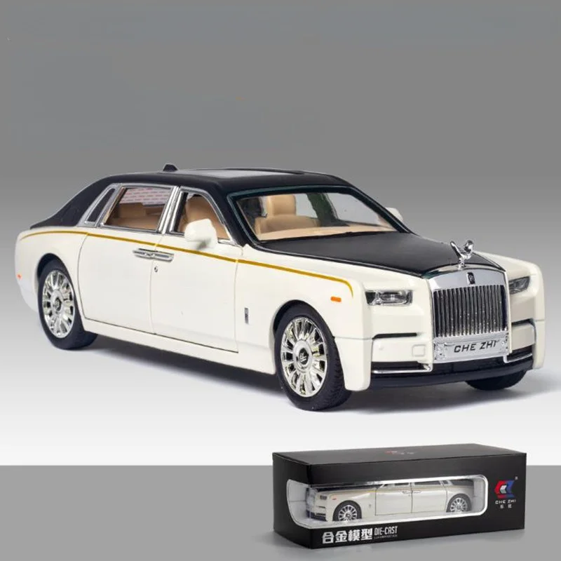 

Модель игрушечного автомобиля Rolls-Royce Phantom из сплава 1/24, модель игрушечного автомобиля со звуком и светом, коллекционная Игрушечная машина д...