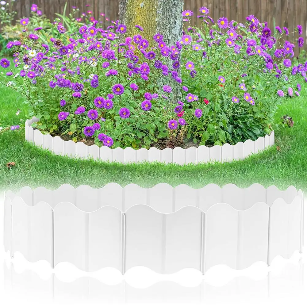 

Durable Garden Edging Eco-friendly Solid Color Lawn Edging Fencing No Dig Landscape Edging Plastic Garden Fence Garden Decor
