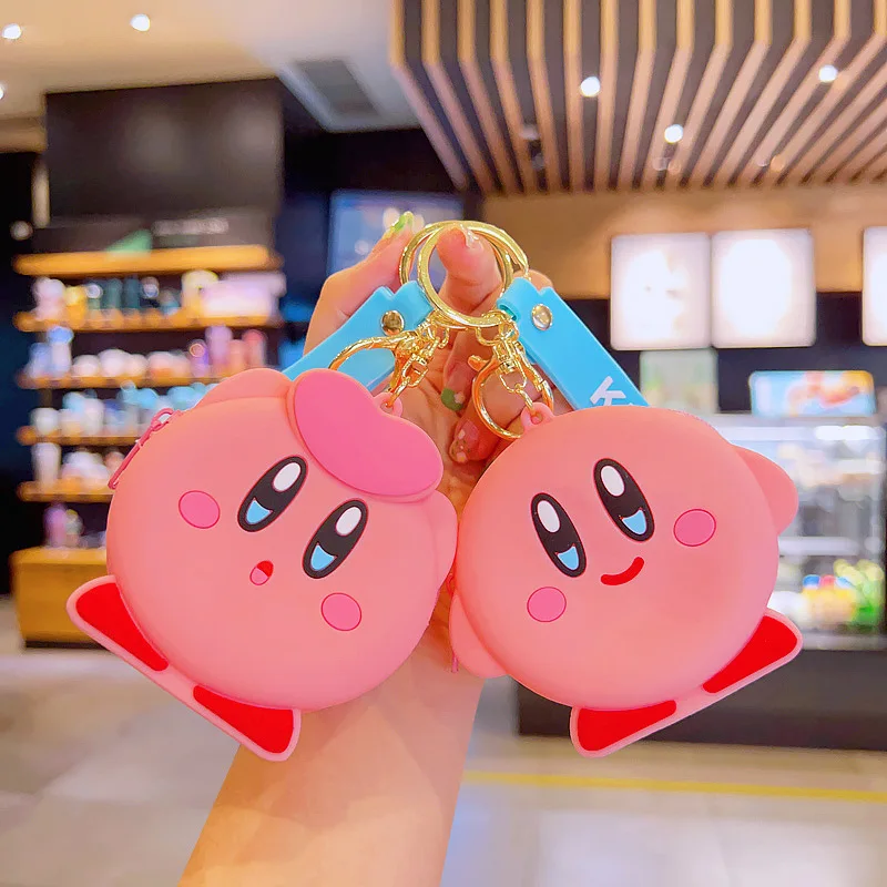 

Аниме брелок звезда Кирби детский силиконовый кошелек для монет чехол для ключей сумка для карт мультяшный брелок для ключей кулон Рождест...