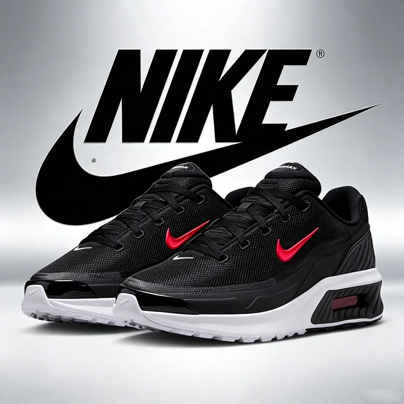 Фото Мужские кроссовки NIKE с воздушной подушкой, дышащие сетчатые кроссовки, амортизирующие, нескользящие, спортивные кроссовки IO9416-001 №1