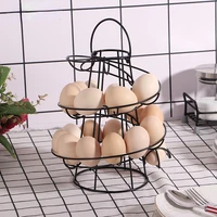 creative spiral egg rack home wrought iron multi purpose egg portable hanging basket egg storage rack home storage organization