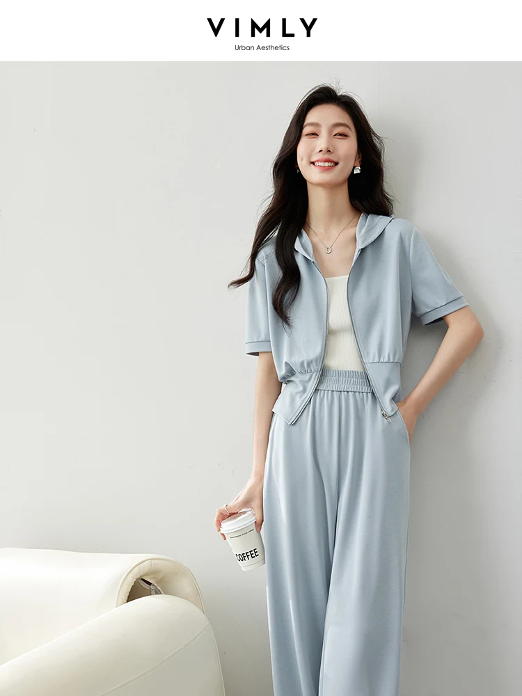 Женский летний спортивный костюм из 2 предметов однотонная Спортивная толстовка