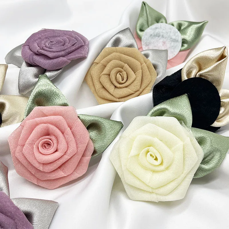 

10 шт., декоративная брошь из органзы, 8 см