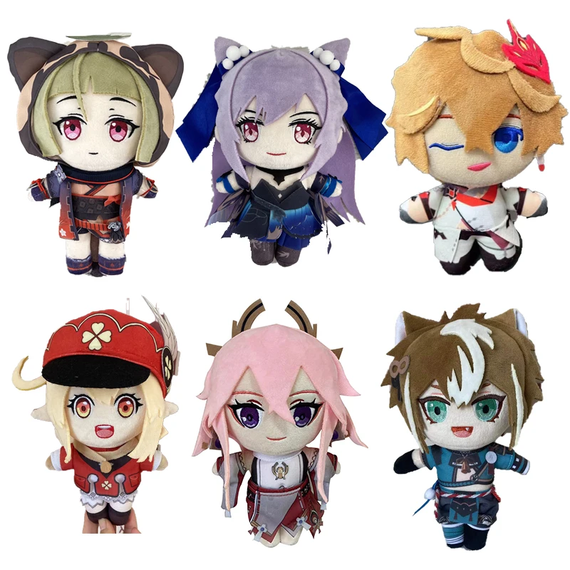 

Genshin Impact Xiao Morax Keqing Shenhe Yun Jin Barbatos Anime surrounding figure plush doll pet toy birthday christmas Gift