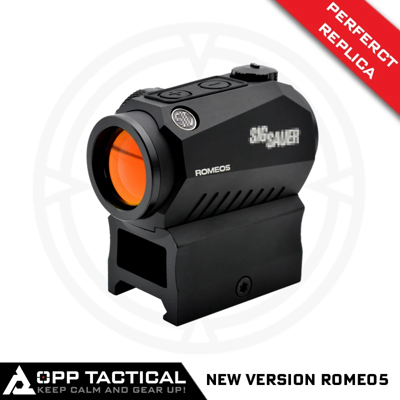 

2021 Version SIG ROMEO5 1x20mm Red Dot Sight Hunting Airsoft Scope Perfect Replica with Low Rail Riser Mount Original Markings