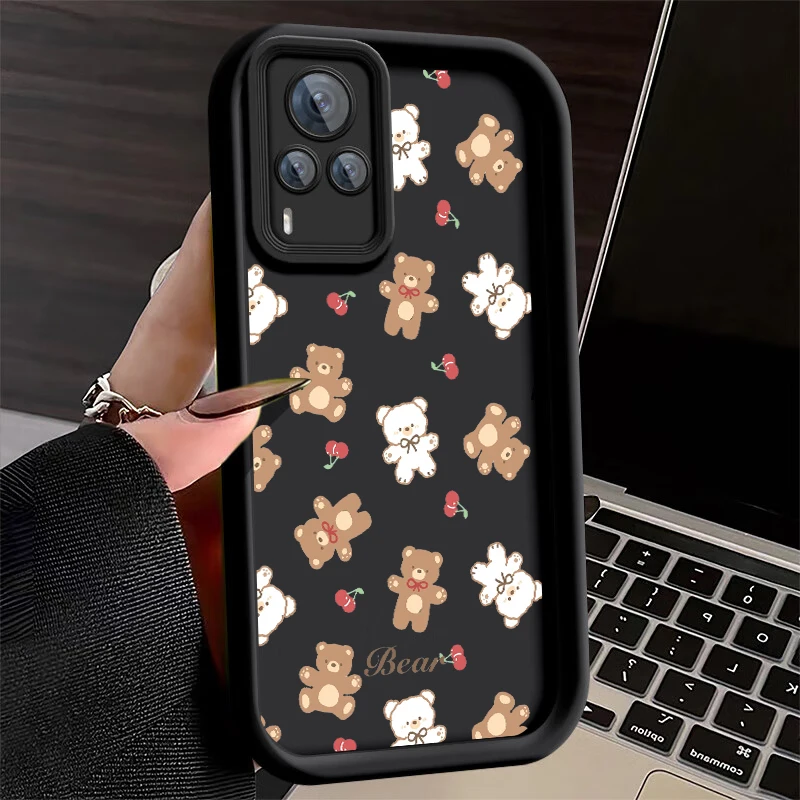 Модный Мягкий клетчатый рисунок щенка и мишки для VIVO Y35m Y78 Plus Y78m Y77 Y77e Y73t Y11 Y35 Y76s t1