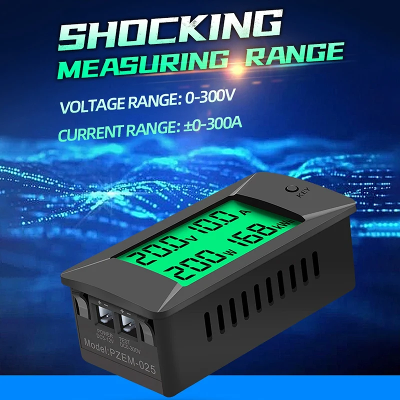 PEACEFAIR PZEM-025 Цифровой тестер аккумулятора постоянного тока двунаправленный