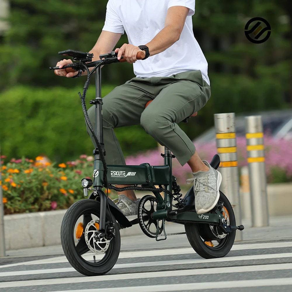 Фото ESKUTE Ebike Электрический велосипед Складной 14-дюймовый складной электрический велосипед 250 Вт Складной электрический велосипед №4