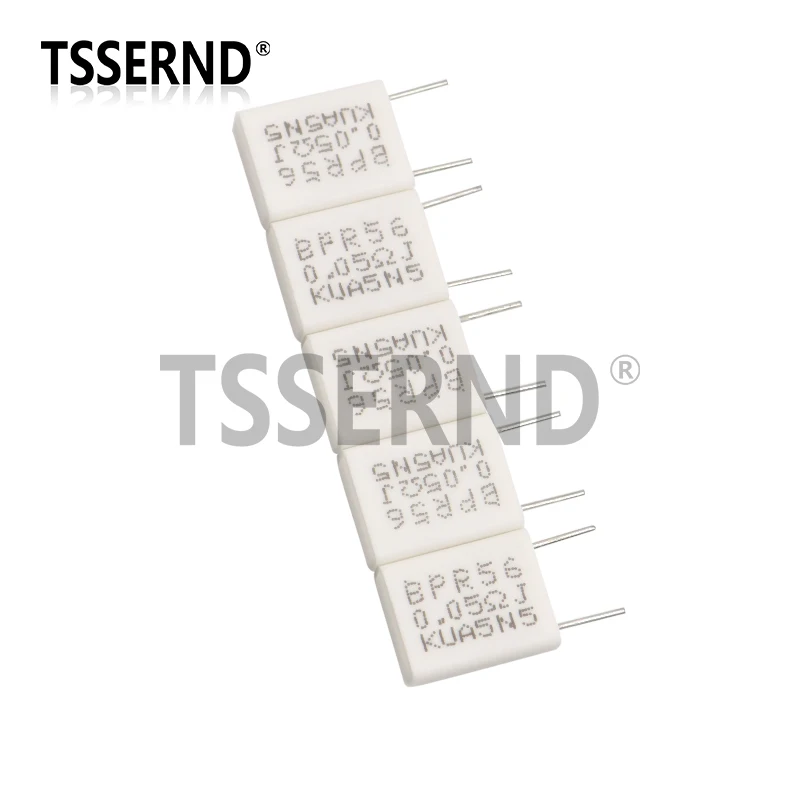 10 шт. BPR56 5 Вт 0 01 05 1 15 22 25 33 Ом Неиндуктивный керамический цементный резистор 1R 15R 22R
