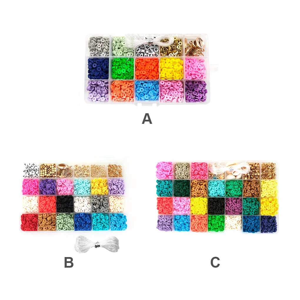 

Jewelry Making Beads Set Colorful DIY Crafting Materials with Box Small Aesthetic Bohemian Assortments Supplies