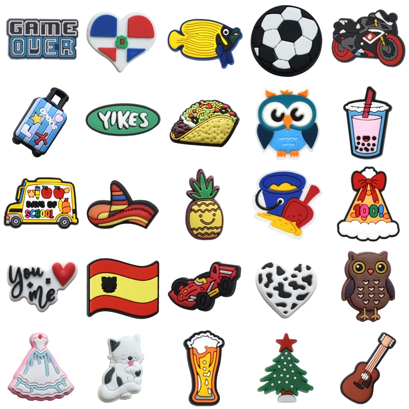 

Women Charm Kids Girl Decorations for Crocs Boy Shoe Charms Wholesale Bulk Para Pins Set Jeans Men Packs Shoes Accessories Gifts