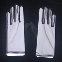 etiquette gloves party photography accessory wedding gloves sexy sheer tulle gloves transparent full finger mittens candy color