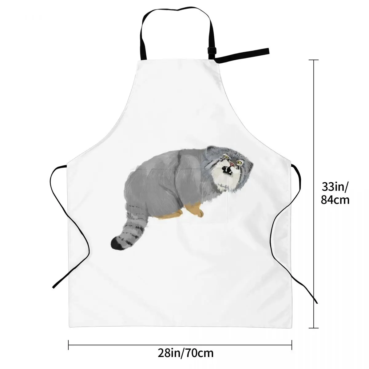 Паллас кошка наклейка Фартук водонепроницаемый для женщин кухни мужчин кухонные