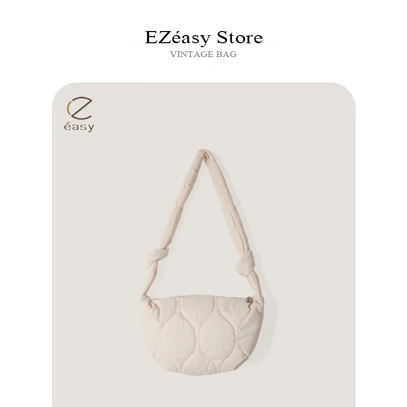 

EZeasy Light Luxury Niche Designer Shoulder Bag Crossbody Vintage Large Capacity Diamond Lattice Hobos Dumpling Bags for Women