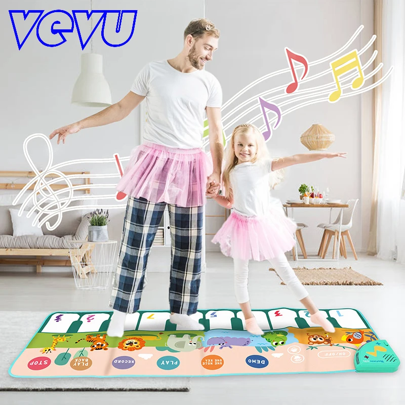 

Детское пианино с педалью, обучающий детский Многофункциональный интерактивный ковер для родителей и детей