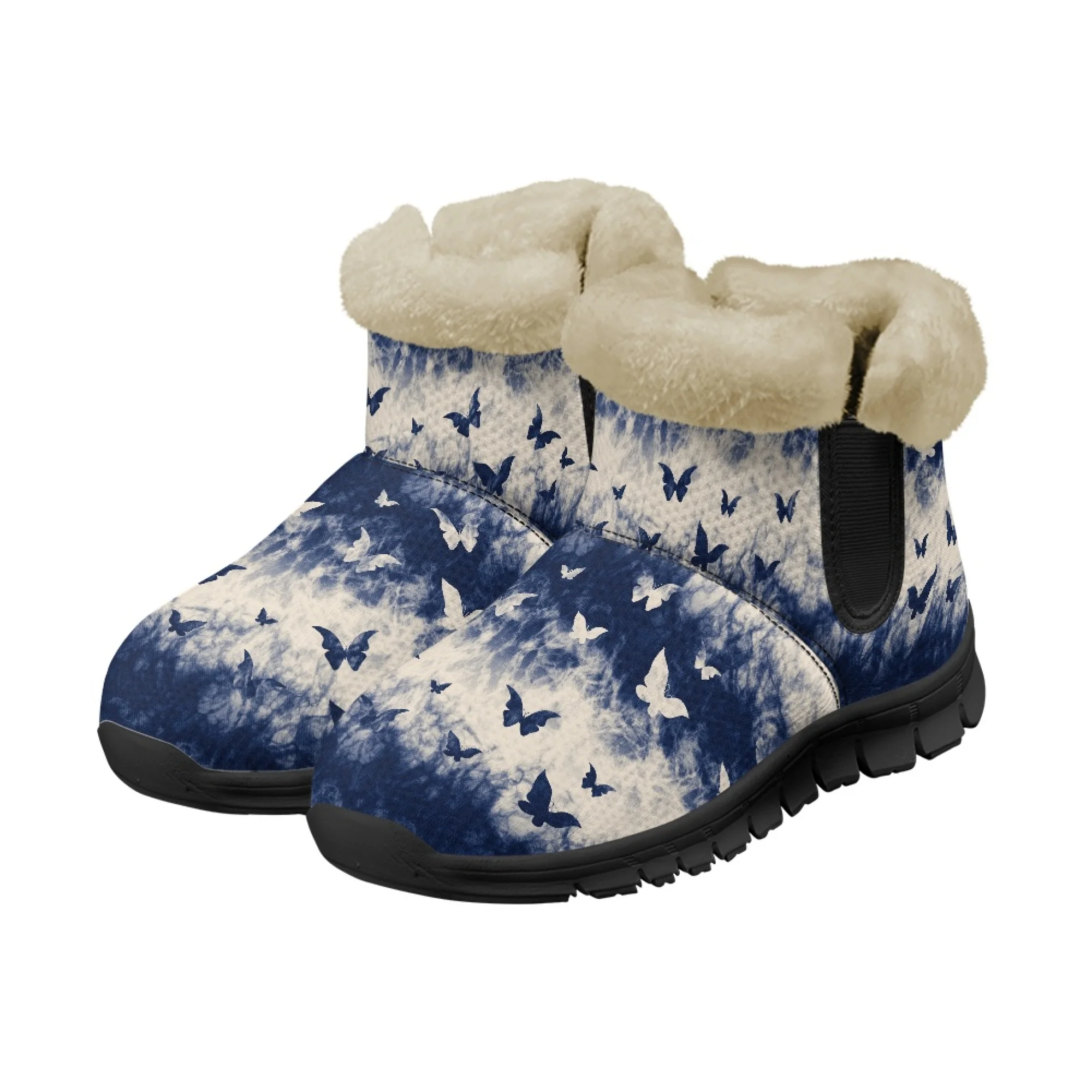 INSTANTARTS/женские зимние ботинки с принтом бабочки повседневная мягкая женская